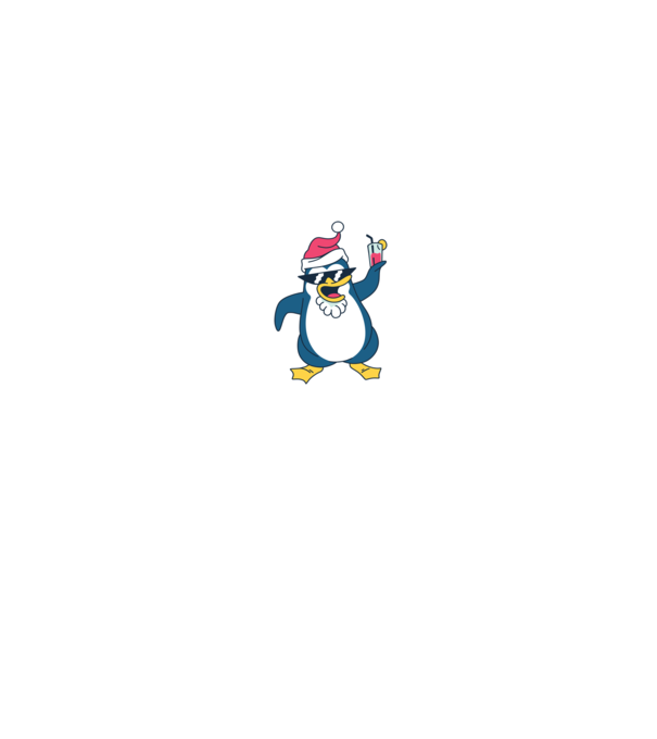 Pinguin de Crăciun model alb/roșu pe tricou