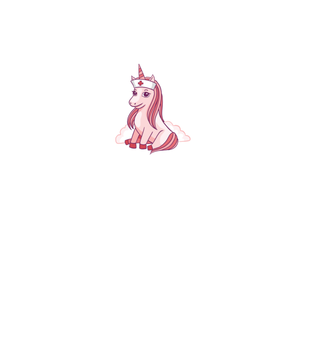 Îngrijitor unicorn model alb pe tricou