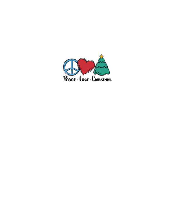 Peace Love Crăciun model gri pe tricou