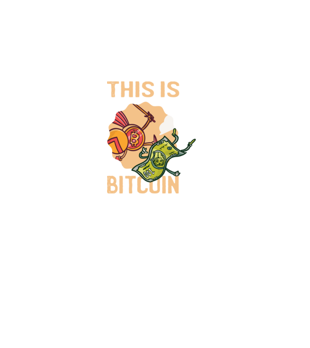 This is Bitcoin model negru pe tricou