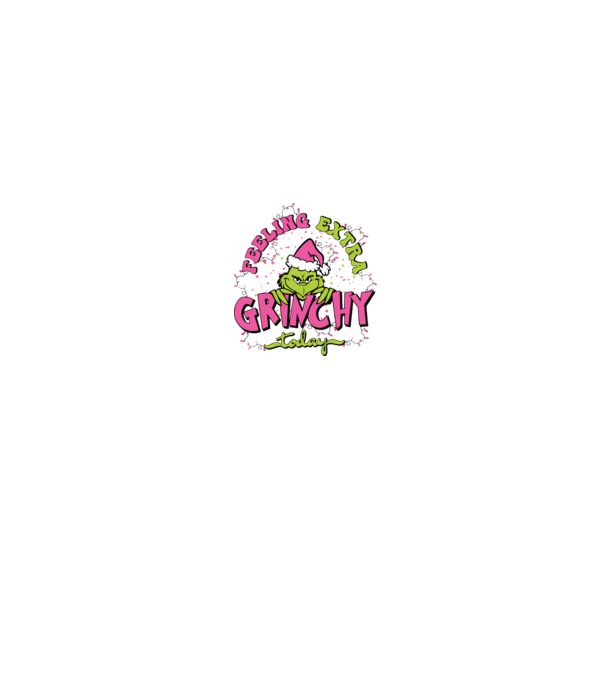 Feeling extra Grinchy today model negru pe tricou