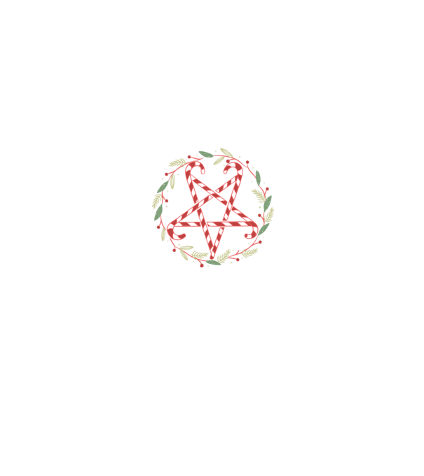 Pentagrama de Crăciun model negru pe tricou
