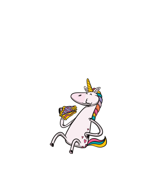 Unicorn cu prăjitură model nisipiu pe tricou