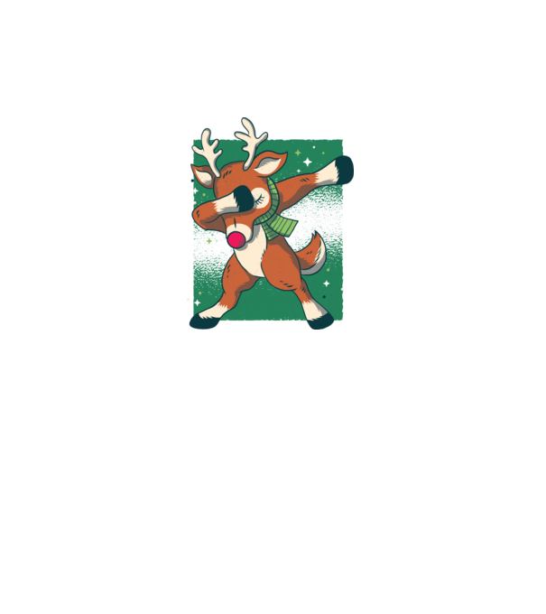 Rudolph DAB model alb pe tricou