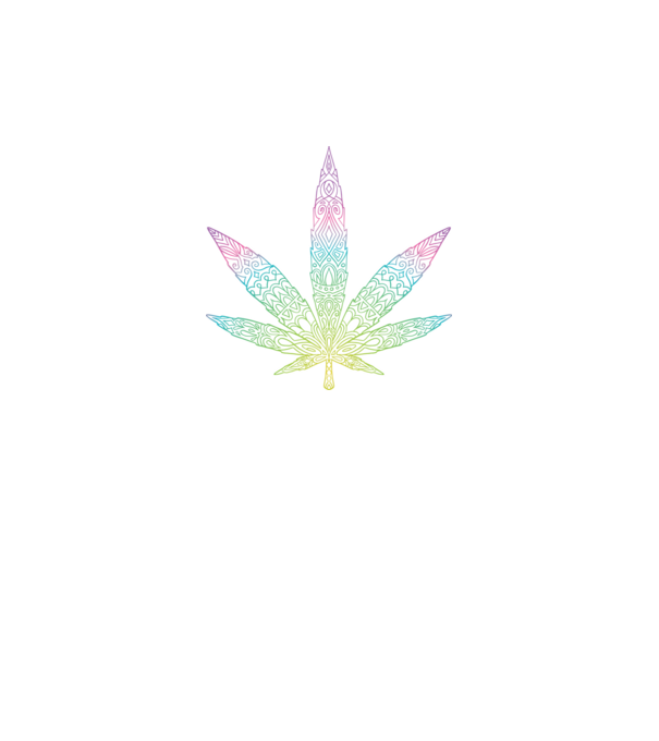 Frunză colorată de marijuana model negru pe tricou