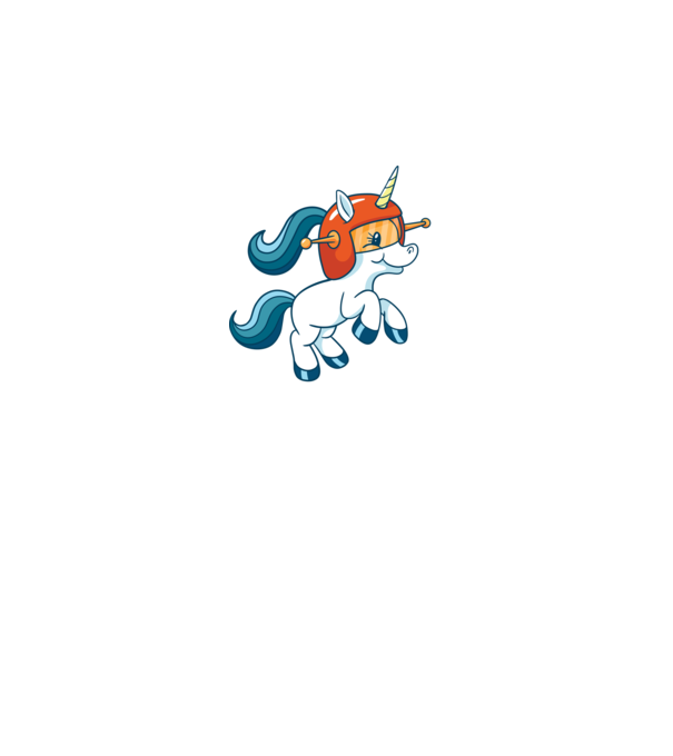 Unicorn Astronaut model turcoaz pe tricou