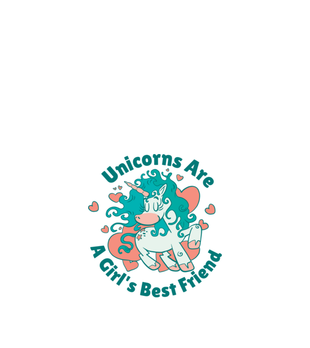 Unicornii sunt cei mai buni prieteni ai fetelor model alb pe tricou