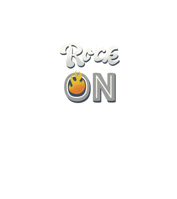 Rock On model negru pe tricou