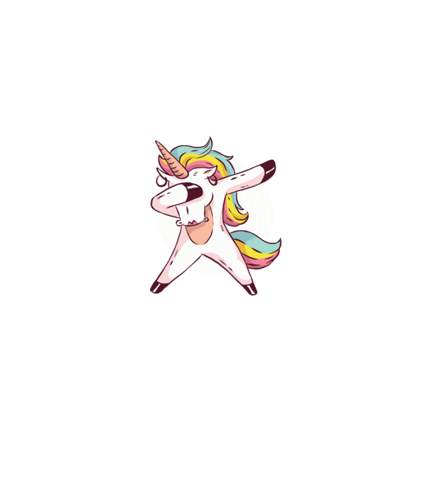 Unicorn DAB model negru pe tricou