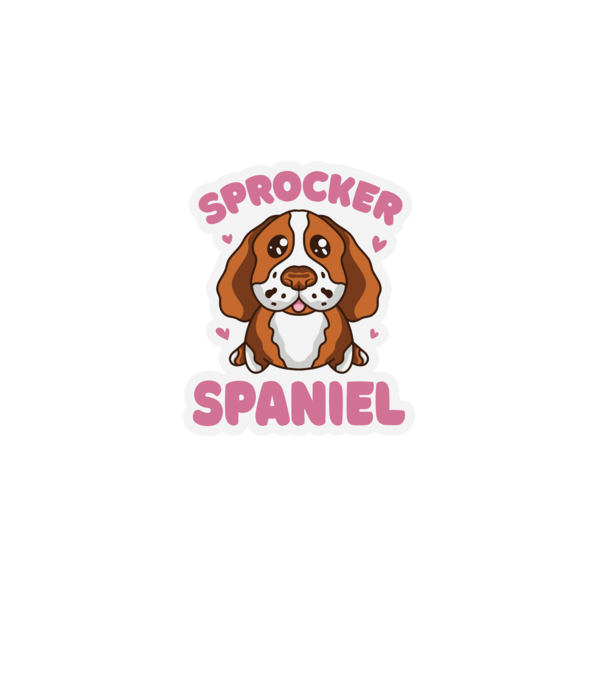 Sprocker Spaniel model albastru închis pe tricou
