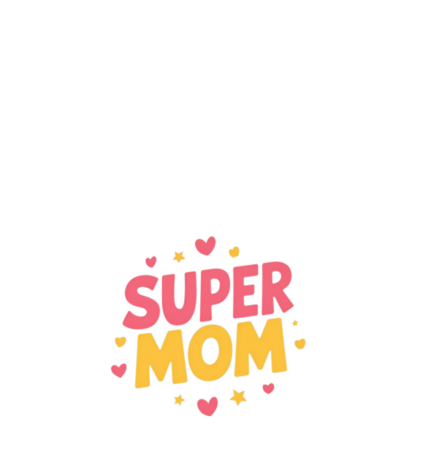 Super Mom Negru model alb pe tricou