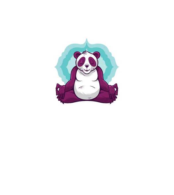 Panda Meditație model roz pe tricou