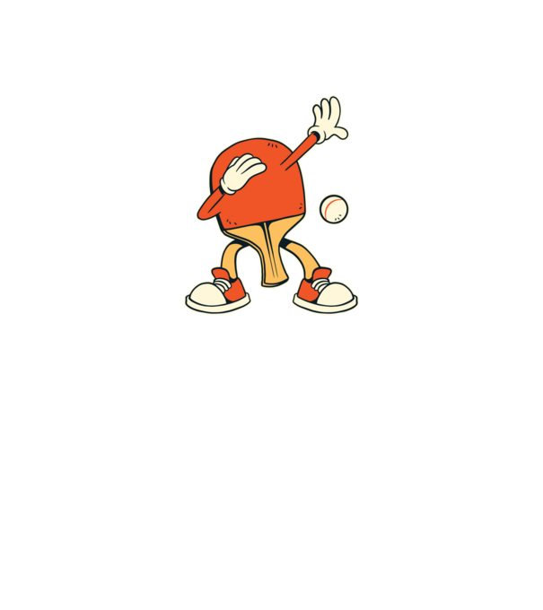 Ping Pong DAB model albastru închis pe tricou