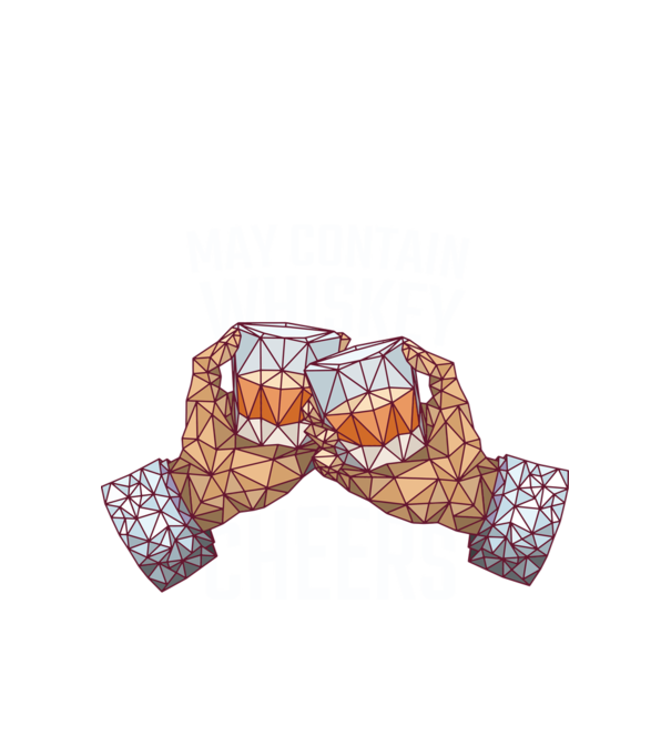 Poate conține urme de whisky model alb pe tricou