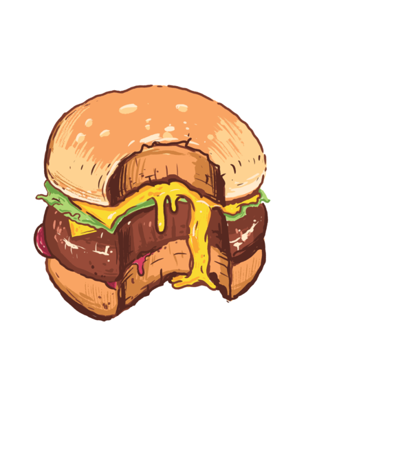 Hamburger model albastru deschis pe tricou