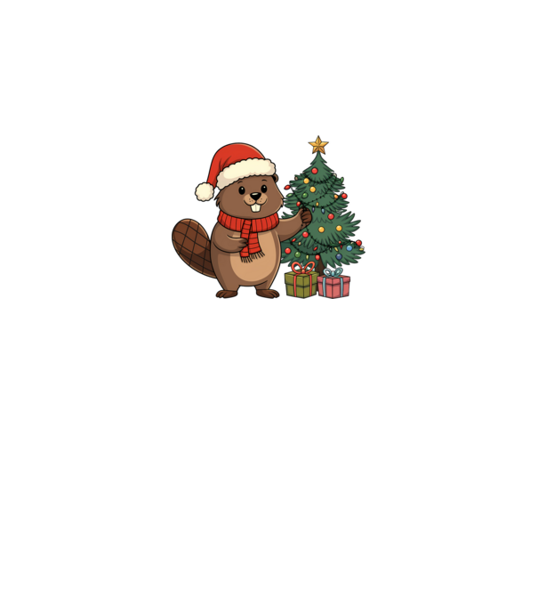 Bober Kurwa Christmas 2 model alb pe tricou