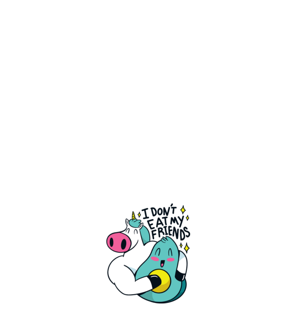 Unicorn Avocado Prietenie model verde pe tricou