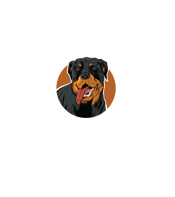Tricou cu Câine Rottweiler model negru pe tricou
