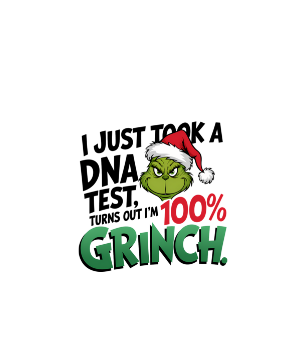 Grinch DNA test model alb pe tricou