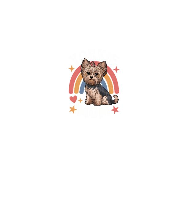 Yorkie Mom Negru model negru pe tricou