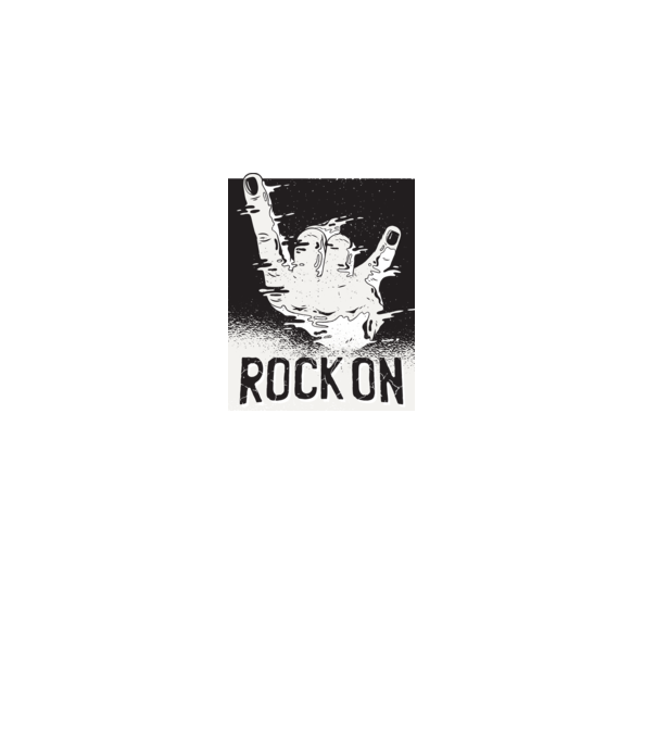 Rock On model gri pe tricou