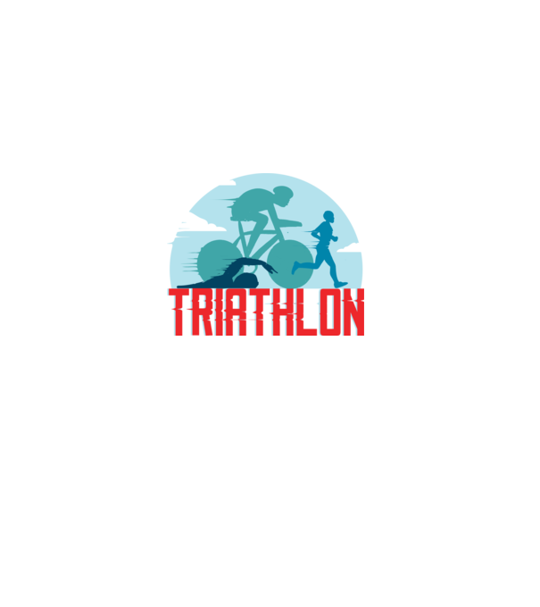Triatlon Sport model albastru deschis pe tricou