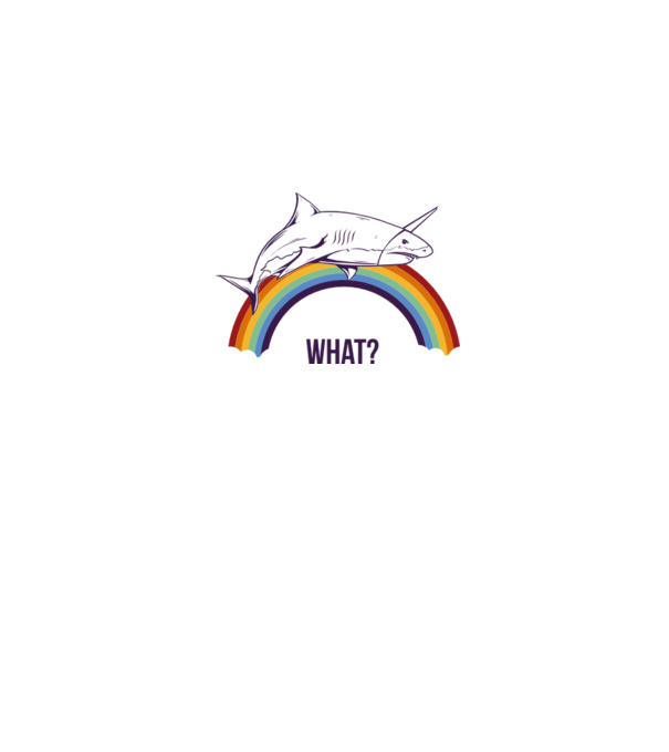Rechin unicorn model alb pe tricou