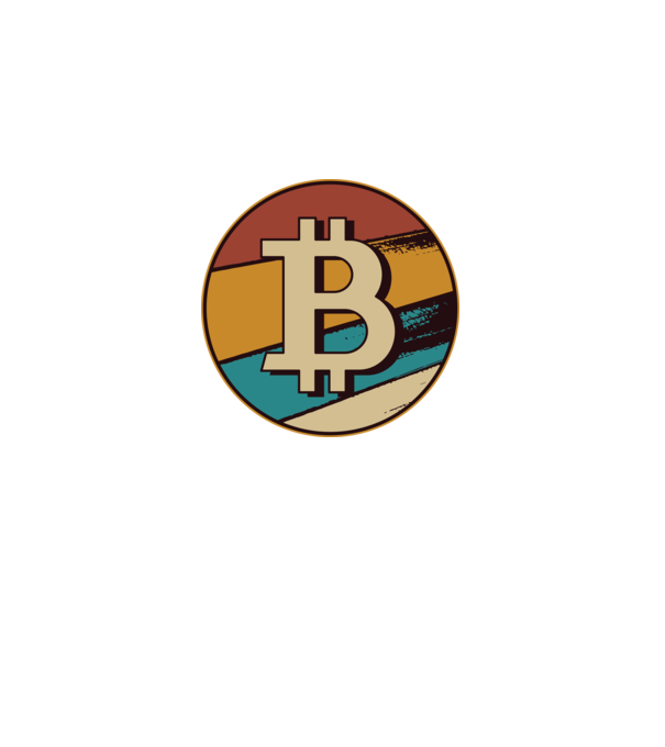 Bitcoin retro model negru pe tricou