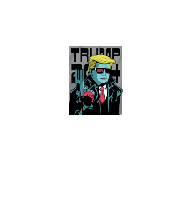 Trump Terminator 2024 model negru pe tricou
