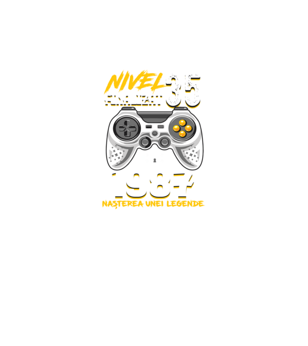 Nivel 35 finalizat. 1987 nașterea unei legende model negru pe tricou