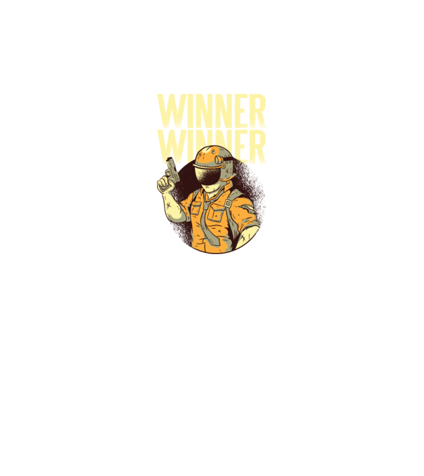Winner Winner Chicken Dinner PUBG tricou model gri pe tricou