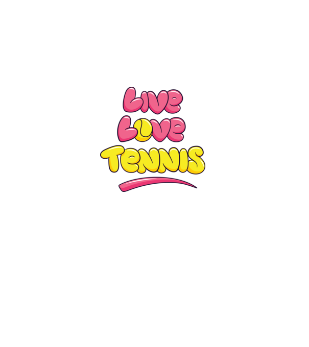 Live Love Tennis model albastru deschis pe tricou