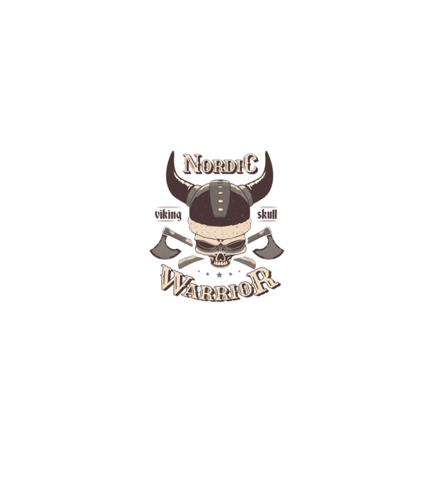 Nordic Warrior model negru pe tricou