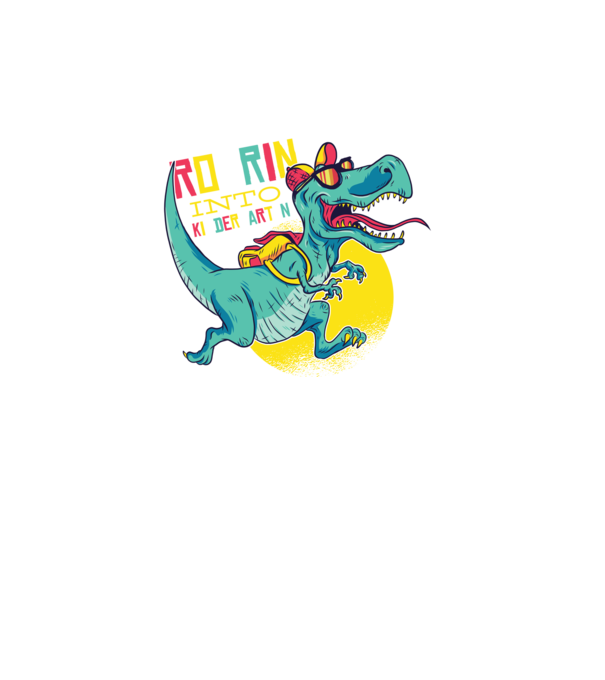 De acum încolo, voi urla în grădiniță cu Dinozaur model turcoaz pe tricou