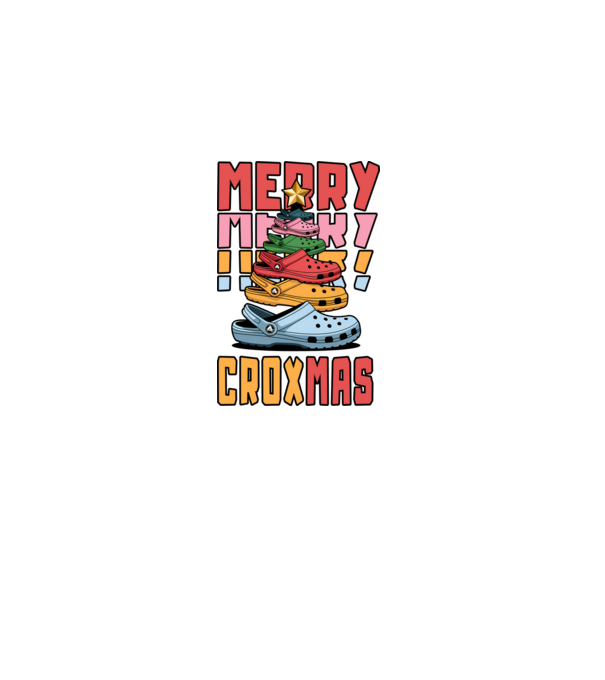 Merry Croxmas model negru pe tricou