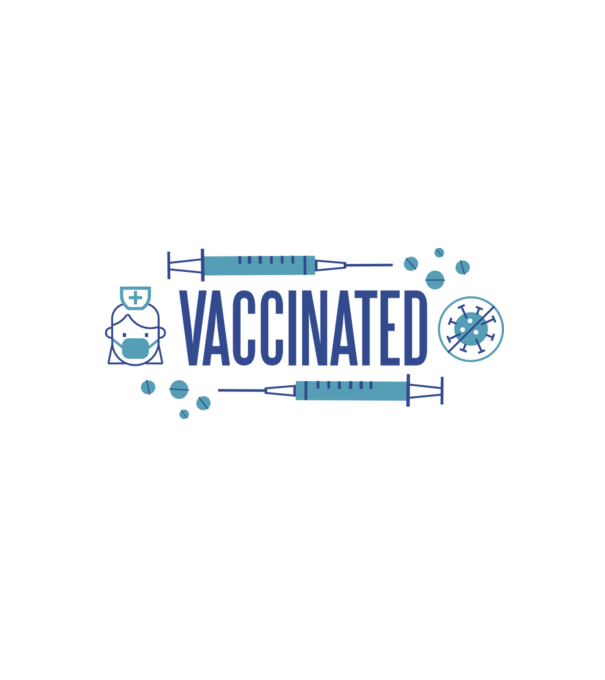 Sunt vaccinat model alb/roșu pe tricou
