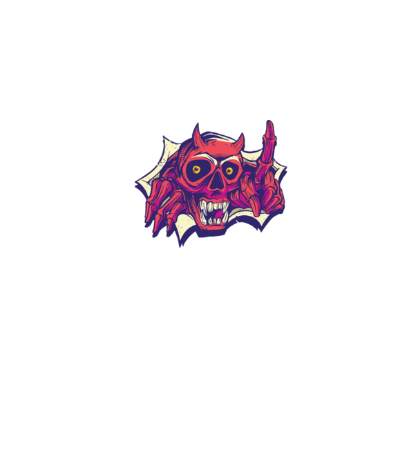 Craniu de Demon model negru pe tricou