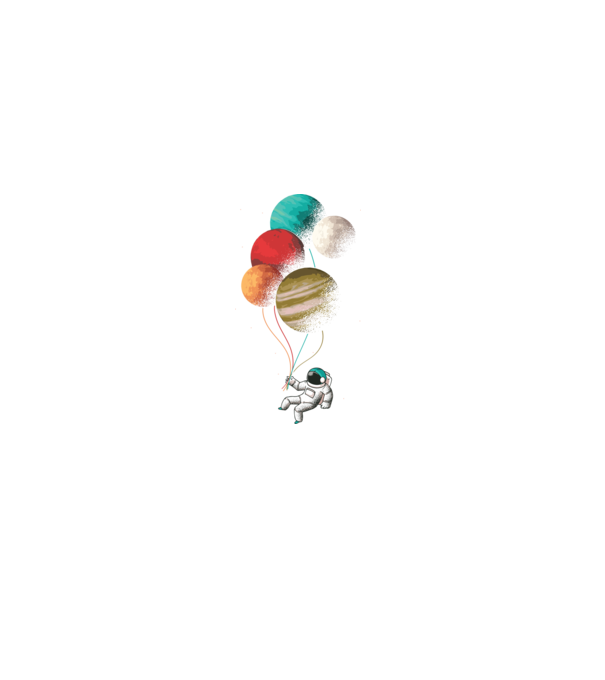 Astronaut Balloons baloane astronaut model negru pe tricou