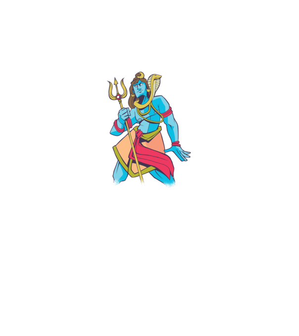 Shiva model negru pe tricou