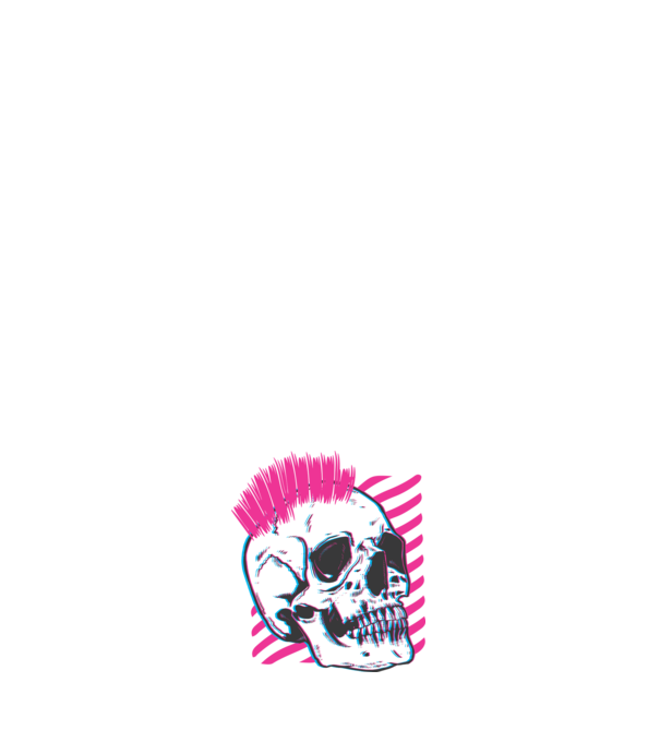 Craniu Punk model negru pe tricou