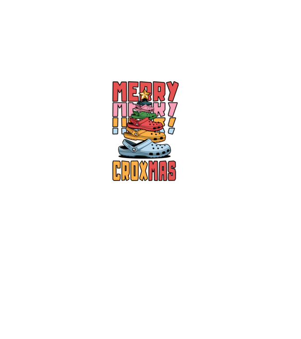 Merry Croxmas model negru pe tricou