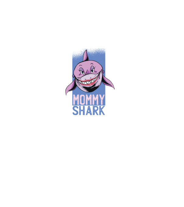 Mommy Shark tricou pentru mama model negru pe tricou
