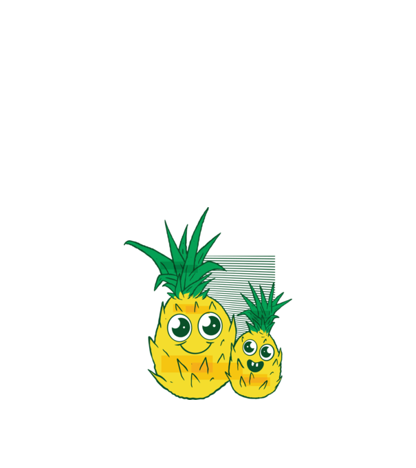 Familie Ananas model nisipiu pe tricou