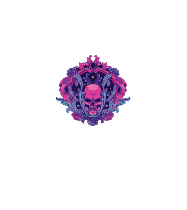 Cranii Dark Skull model roz deschis pe tricou