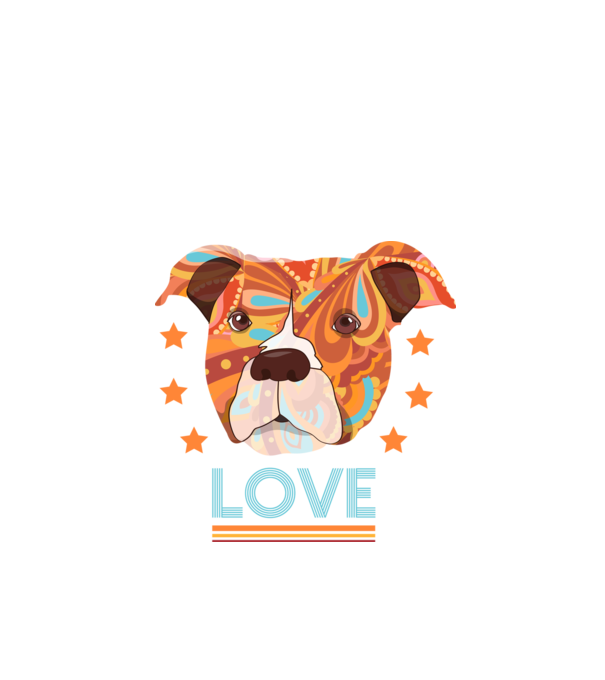 Dragoste Pitbull model negru pe tricou