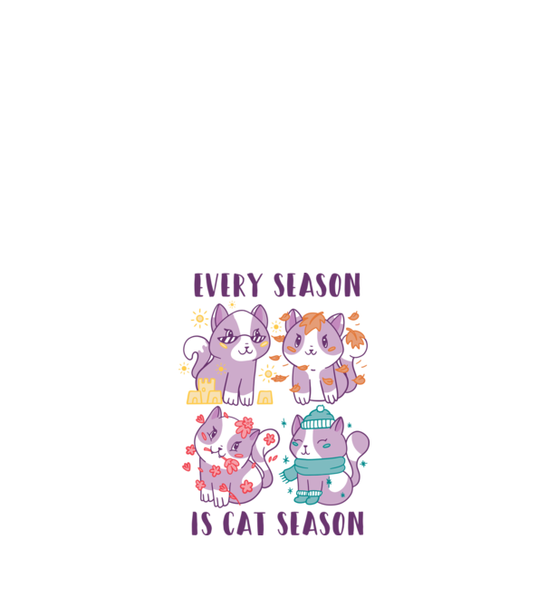 Every Season is Cat Season model nisipiu pe tricou