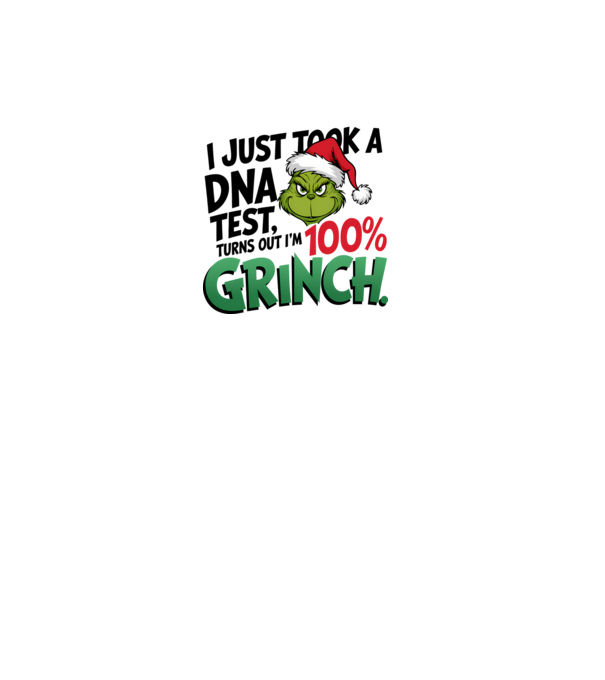 Grinch DNA test model alb pe tricou