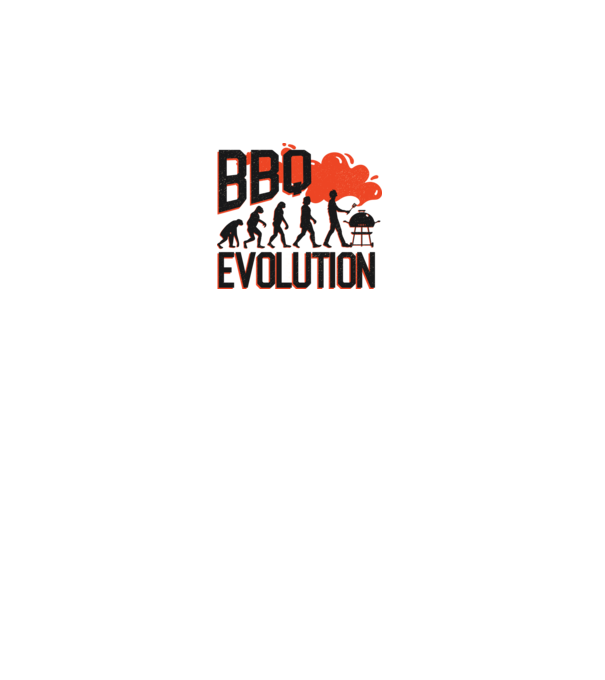BBQ Evoluție Grătar model alb pe tricou