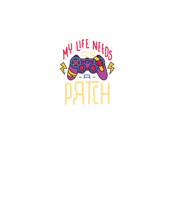 My life needs a patch Gamer model turcoaz pe tricou