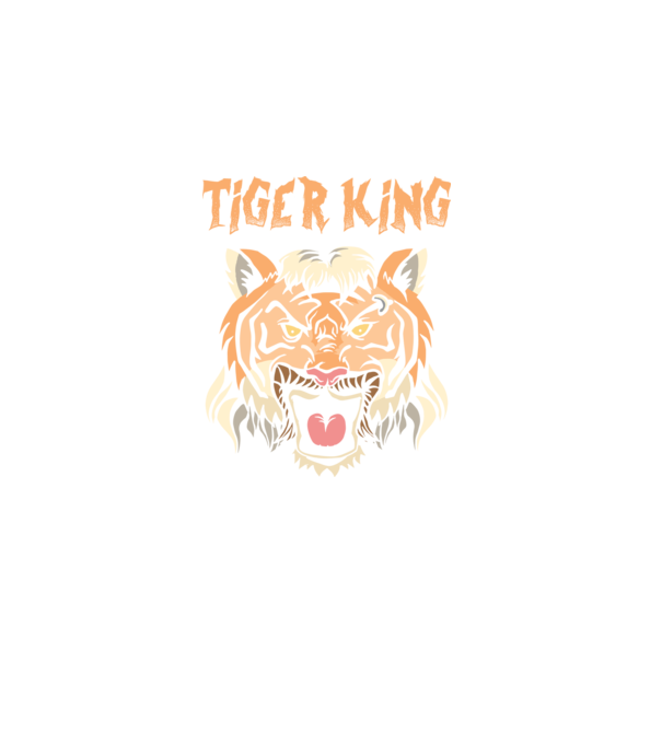 Tiger King model negru pe tricou